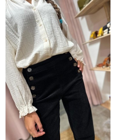 Pantalon à pont en velours... 2