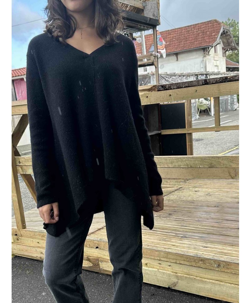 Pull oversize femme Peggy – Col V en...