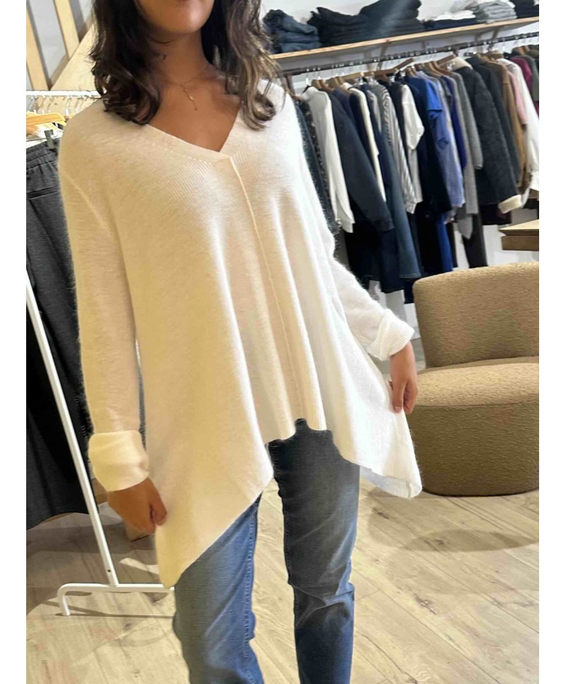 Pull oversize femme Peggy – Col V en...