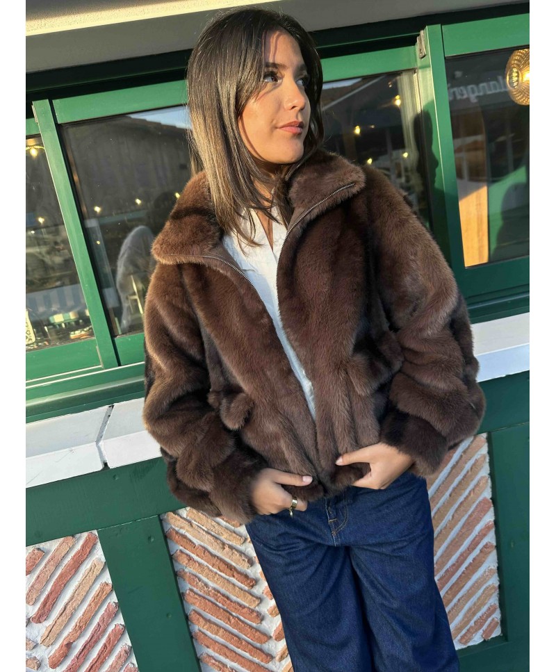 Manteau fausse fourrure Mariel