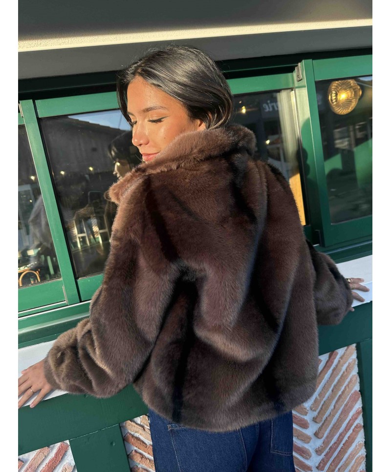 Manteau fausse fourrure Mariel