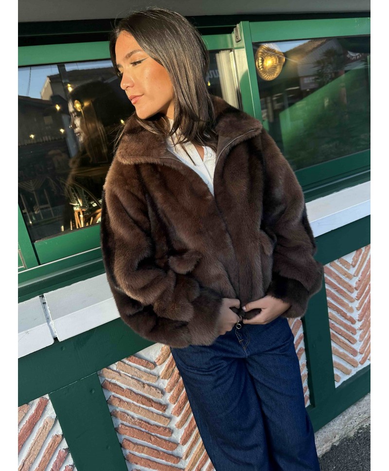 Manteau fausse fourrure Mariel